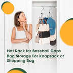 Purse Hanger 2 Pack,Purse Organizer for Closet,Rotatable Metal Bag Organizer,Purse Holder for Handbags,Belts,Scarves,Tote,Baseball Hats,Backpacks(Black) - Image 5