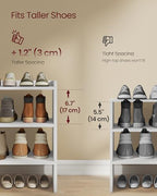 VASAGLE 3-Tier Shoe Rack for Closet, Stackable Shoe Organizer Shelf - Image 3