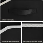Homsorout Storage Baskets for Shelves - Trapezoid Cube Storage Organizer Bins, Decorative Storage Baskets with Handles, Large Shelves Organizer for Home, Office, Dorm, Black, 4 Pack - Image 7
