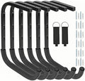 Overhead Garage Storage Rack, Heavy Duty Ceiling Storage Hooks Utility Hanger for Lumber Ladder Bike & Other Bulky Items (6) by Locawaya