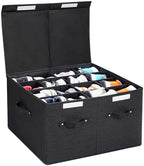 Shoe Organizer for Closet, Shoe Storage Box with Adjustable Dividers by FBBABB