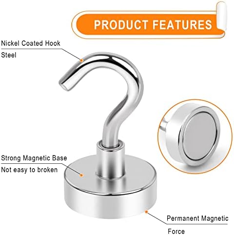 MIKEDE Magnetic Hooks 30lbs Strong Magnets Hook 18 Pack - Image 5