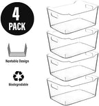 CONTROL KITCHEN Small Clear Plastic Storage Bins, Perfect for Organization or Pantry and, Fridge Organizer, Cabinet Organizers - Image 6