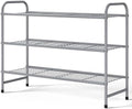 Kitsure Shoe Rack - Stainless Steel Shoe Organizer, Sturdy Shoe Rack for Closet and Front Door Entrance, Free Standing Shoe Shelf, Closet Organizers and Storage, 25.6" Wide - 3 Tier, Grey | Sturdy Shoe Rack for Closet and Entryway, Free Standing Shoe S... by Kitsure