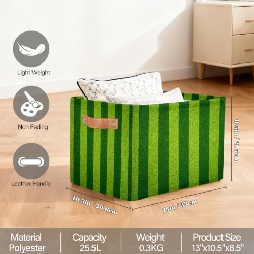 Grass Storage Basket Toy Storage Bins Collapsible Cube Organizer - Image 2