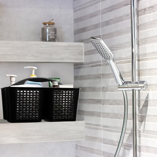 Tiawudi Portable Shower Caddy, Caddy Organizer with Handle, Plastic Shower Basket Hold Soap, Shampoo, Hair Supplies and Beauty Products, Cleaning Supplies Organizer for Home, Dorm, Shelf and Cabinet - Image 6