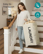 SONGMICS Laundry Hamper, 80L Foldable Basket, 2 Pack, Water-Repellent - Image 4