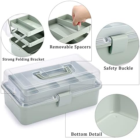 BTSKY 3-Layer Plastic Dividing Storage Box Craft Organizer and Storage - Image 5