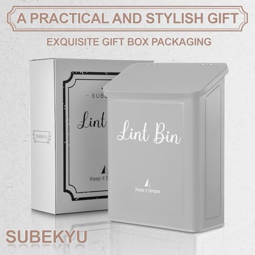 Magnetic Lint Bin for Laundry Room Organization and Storage,Light Grey - Image 7