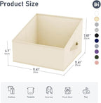 DIMJ Closet Storage Bins - Fabric Storage Baskets for Shelves, Collapsible Closet Organizers and Storage with Handles, Trapezoid Shelf Organization Storage Cubes for Purse, Toys, Books, Towel, Socks - Image 5