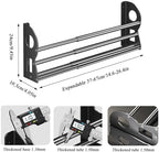 Expandable Wall Mounted Shoe Rack, Hanging Shoe Organizer Shelf (Grey) - Image 2
