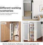 MAGINELS 5-Tier Slim Shoe Rack Organizer,Thin Storage Shelf for Closet,Hidden Shoes Cabinet for Small Spaces,Narrow Shelves for Wall Behind Door,Entryway,White - Image 4