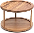 Lipper International 8302 Bamboo Wood 2-Tier 10" Kitchen Turntable by LipperInternational