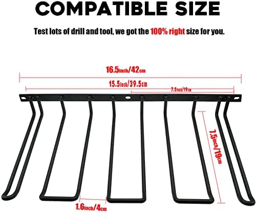 2 Pack Drill Holder, Power Tool Organizer Wall Mount, 80lb Heavy Duty Bearing Capacity Garage Storage, 4 Cordless Metal Shelf, Utility Storage Rack for Dewalt Cordless Tools Father Day Gifts - Image 6