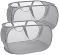 Collapsible Laundry Hamper Basket,Pop Up Mesh Foldable Bag for Laundry Room by TEGOOL