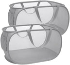 Collapsible Laundry Hamper Basket,Pop Up Mesh Foldable Bag for Laundry Room by TEGOOL