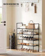 SONGMICS 4-Tier Shoe Rack, Shoe Storage for Hallway Closet - Image 3