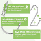 15 Pack Purse Hanger for Closet, Super Sturdy Purse Hooks, Hanging Backpack Bag Holder, Closet Organizers and Storage, Silver - Image 3