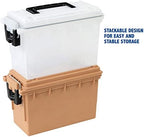 Sheffield 12635 Ammo Storage Box, Stackable .30 Cal Field Boxes, Water and Dust Resistant, Lockable Storage Box with Handle, Secures Hunting Gear, Supplies, and Bullets, Made in USA, Frost(Pack of 6) - Image 6