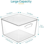 Vtopmart 6 Pack Extra Large Clear Stackable Storage Bins with Lids, 11inch Organizer Bins with Handle for Onions and Potatoes, Plastic Containers for Pantry, Freezer, Kitchen, Closet Organization - Image 2