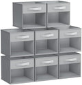 DIMJ Storage Cubes, Cube Storage Bin, 8 Pack Foldable Storage Cubes with Window, Closet Storage Bins with Handle, 12.2x 12.2 inch Storage Box for Clothes, Toys, Books by DiMJ