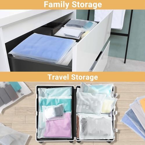 Clothes Packaging Bags for Shipping, 200 Count 10x13 inch Frosted Zipper Plastic Bags for Clothing, Clear Plastic Apparel Bag for Packaging T-Shirt, Shirt, Document, 3 Mil, with Vent Holes - Image 4