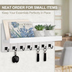 Key Holder for Wall, Decorative Key Holder with Shelf - Image 7