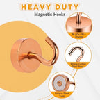 Neosmuk Magnetic Hooks Steel Tube Design for Cruise,40lb+ Bronze,10 Pack - Image 5