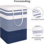 StorageRight Laundry Basket Hamper Large Collapsible Laundry Hamper with Easy Carry Handles，Freestanding Clothes Hampers for Laundry, Bedroom, Dorm, Clothes, Towels, 75L, Gradient Blue - Image 3