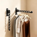 Wall Mounted Clothes Drying Rack, Laundry Clothes Hanger Rack Wall Mounted, Foldable Wall Clothes Rack for Laundry Room, Space Saving Closet Storage Organizer Clothes Hanger Indoor, 2pcs(Black) by Unknown