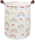 ESSME Rainbow laundry basket,Collapsible Laundry Hamper with Waterproof PE Coating Hamper Nursery Hamper for Room Decor, storage,Gift Basket.(Rainbow) by ESSME