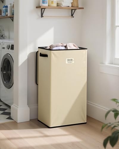 SOLEDI 100L Laundry Hamper with Lid, Large Collapsible Laundry Basket - Image 2