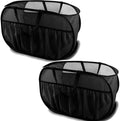 2 Pack Collapsible Laundry Baskets, Upgrade Pop Up Laundry Hamper with Convenient Bags, Foldable Laundry Basket Mesh Light Weight, Easy to Carry Clothes Hampers for Laundry, Dorm, Toys, Travel Black by BATTOO