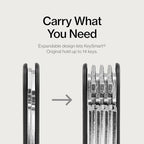KeySmart Original Key Holder - Compact Key Organizer for Key Chain, Minimalist Clutter-Free EDC Keychains Key Ring, Black, 8 Keys, 2 Pack - Image 3