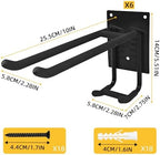 6 Pack Garage Hooks Heavy Duty Steel Garage Storage Hooks Two-Tire Wall Hooks for Organizing Tools Ladders Tires Bikes Garden - Image 2