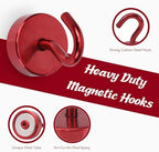 Neosmuk Magnetic Hooks Steel Tube Design for Cruise,40lb+ Red,10 Pack - Image 5