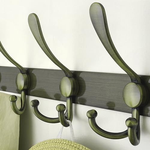 Dseap Coat Rack Wall Mount - 38” Long 10-Tri-Hooks Heavy Duty Coat Hanger Rail Wall Hooks for Hanging Coats Hats Clothing Clothes Purse Mudroom Entryway, Bronze - Image 5