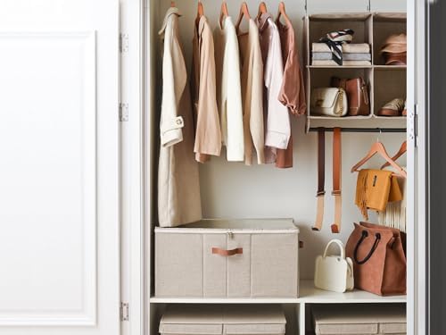 StorageWorks 24-Pair Large Shoe Storage Box, Adjustable Dividers, Taupe - Image 6