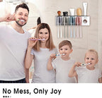iHave Toothbrush Holders for Bathrooms Wall Mounted with Dispenser & 4 Cups - Image 6