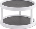 Copco Non-Skid Turntable, 2-Tier, 12-Inch, Durable & Easy Clean, White/Gray by Copco
