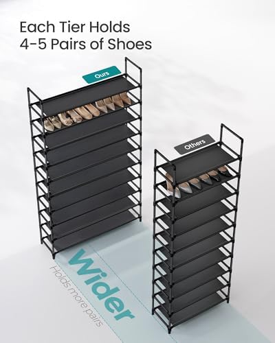 SONGMICS Shoe Rack, 10-Tier Shoe Shelf, Shoe Storage Organizer - Image 5