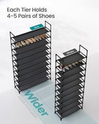 SONGMICS Shoe Rack, 10-Tier Shoe Shelf, Shoe Storage Organizer - Image 5