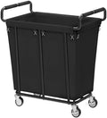 Gewudraw Medium Laundry Hamper with Wheels, 250L, Black by Gewudraw