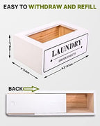 Dryer Sheet Holder Dispenser Container, Space Saving Laundry Room Organization and Storage, Farmhouse Decor, Fabric Softener Dispenser Containers, White - Image 3
