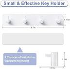 Key Holder with 4 Hooks,Adhesive Key Hanger Organizer for Wall Mount - Image 2
