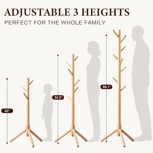 Wooden Coat Rack Freestanding - Image 4