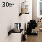 Danpoo 8 inch Small Floating Shelves for Wall Organizer & Storage, Mini Display Shelves, Metal Wall Shelves for Bathroom, Living Room, Kitchen, Bedroom(Matte Black, 2-Pack) - Image 4