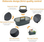 Goderewild Cleaning Caddy Organizer with Handle, Storage Basket/Totes Portable for Bathroom Supplies, Cleaning Products, and Sink Tool.(Translucent Gray×2, 2 Pack) - Image 3