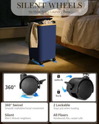 Laundry Basket with Wheels, 110L Large Rolling Laundry Hamper for Dorm - Image 4