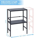 2-Tier Expandable Metal Storage Shelves, 150LBS Heavy Duty Shelving Units and Storage,Adjustable Utility Organization and Storage Shelf Rack For Kitchen Garage Laundry Bathroom Pantry Warehouse - Image 2